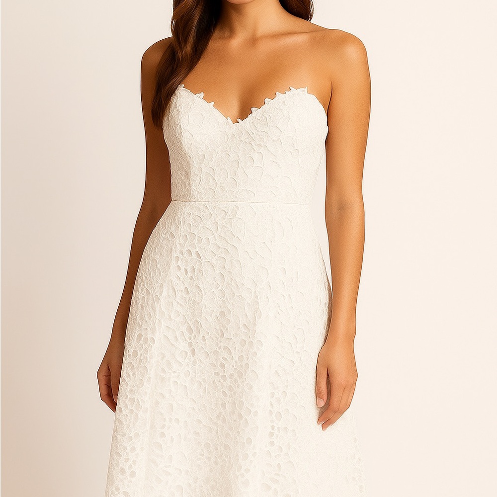 ASTR The Label Dress Women's Sz S Small Romantic Cottage-core Eyelet Lace‎ White